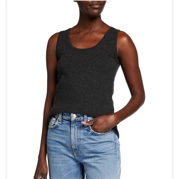 Cable & Gauge NWOT charcoal gray sleeveless sweater tank size medium - Picture 1 of 7